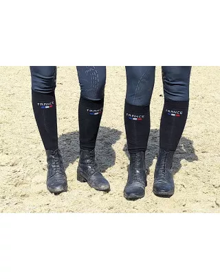 Chaussettes hautes France noir en situation
