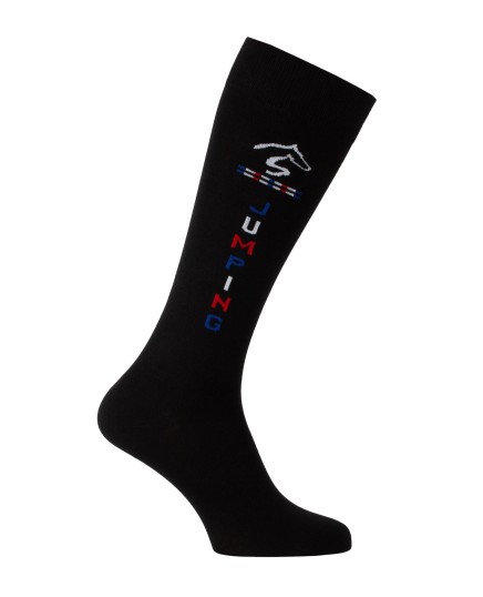 Chaussettes d'équitation Jumping Jump'Oxer noir bleu blanc rouge
