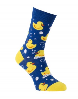 Chaussettes de ville roi avec canards jaunes profil