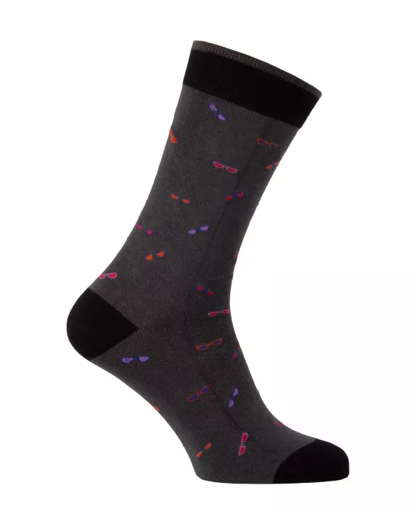 chaussettes homme bambou gris anthracite à lunettes chaussettes homme bambou gris anthracite à lunettes