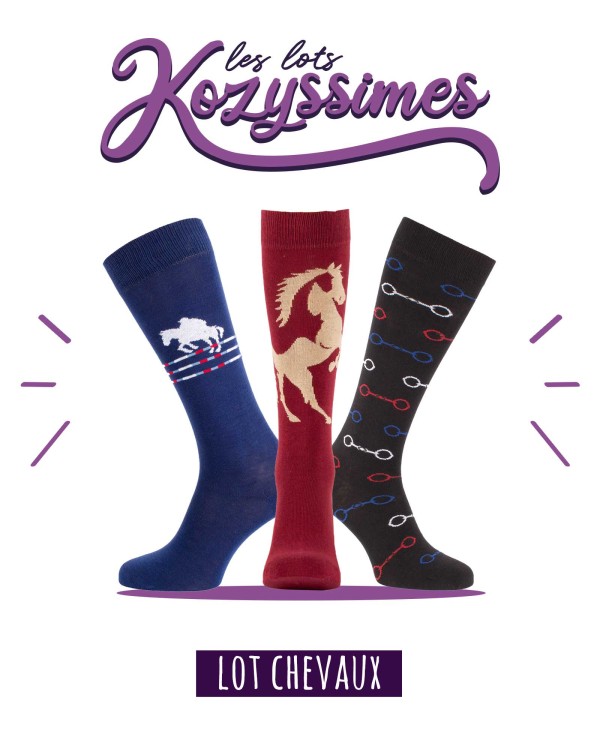 Pack of 3 Horses riding socks | KozySocks