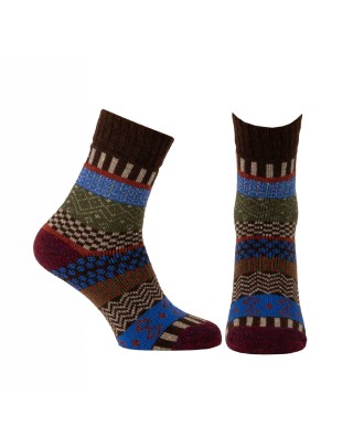 Chaussettes en laine brun foncé