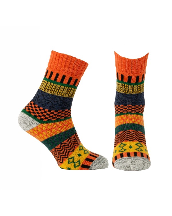 Colourful woollen winter socks