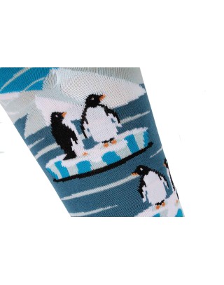 Riding socks Penguins on the ice