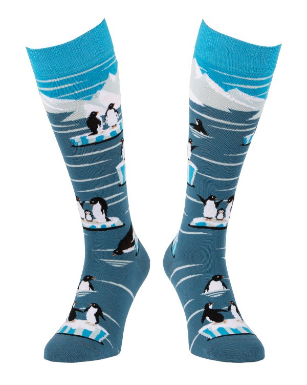 Riding socks Penguins on the ice