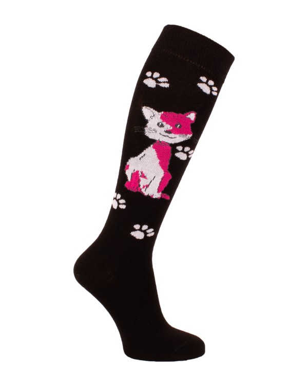 Socks for riders with a sweet cat