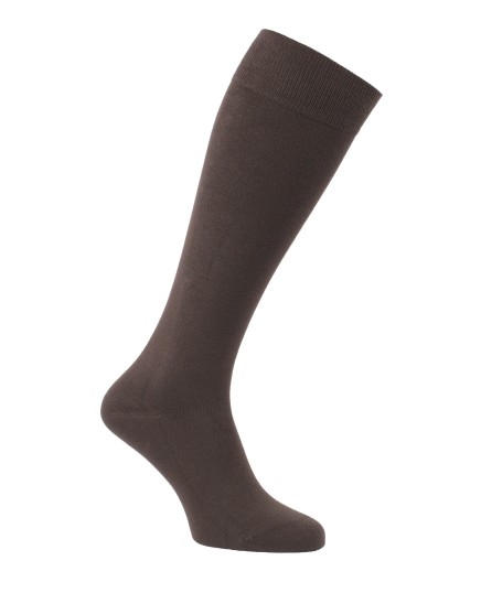 Chaussettes d'équitation unies en bambou brun