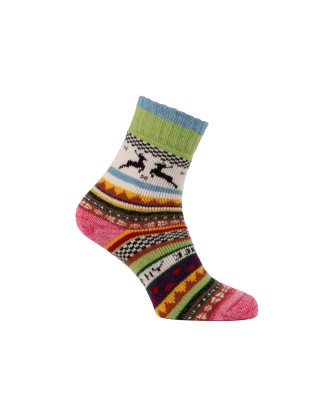 Chaussettes en laine rose profil
