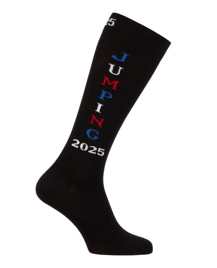 Chaussettes montantes jumping 2025 noir tricolore