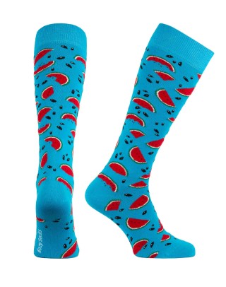 Chaussettes d'équitation pastèques party turquoise foncé panorama