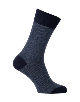 Chaussettes de ville homme marine chiné