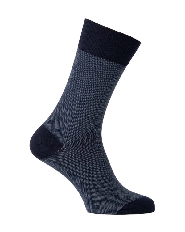 Chaussettes de ville homme marine chiné