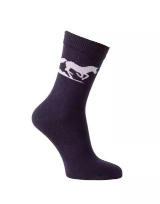 Chaussettes Gripoil marine et blanc