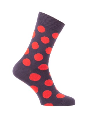 Short socks with big polka dots