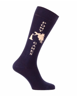 Chaussettes d'équitation Champion Pony Games marine beige