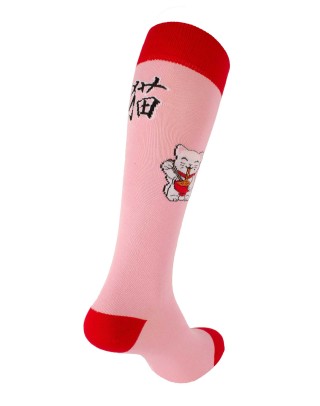 Japanese Maneki Neko cat equestrian socks