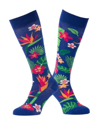 Exotic plants knee-high riding socks