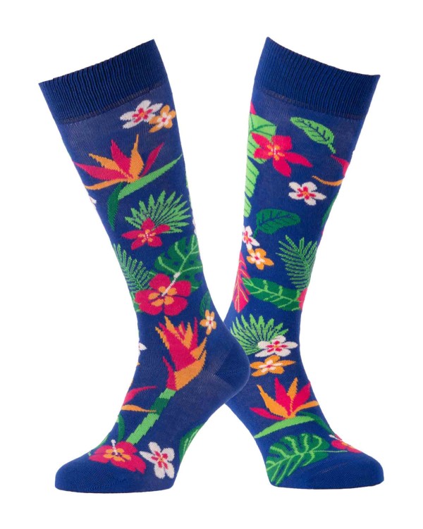 Exotic plants knee-high riding socks