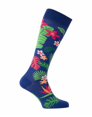 Exotic plants knee-high riding socks