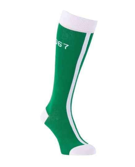 Chaussettes hautes fantaisie Squid vert avec matricule et symboles 3/4