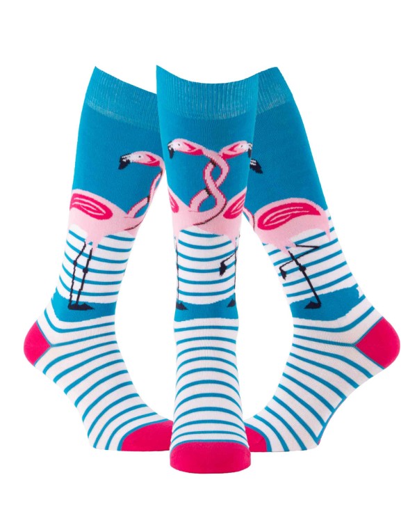 Calze da equitazione con fenicotteri rosa