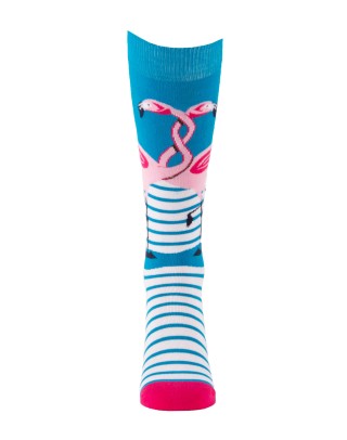 Calze da equitazione con fenicotteri rosa