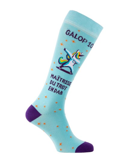 Chaussettes fantaisie montantes Galop 10 équestres