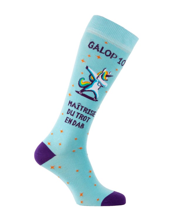 Chaussettes fantaisie montantes Galop 10 équestres