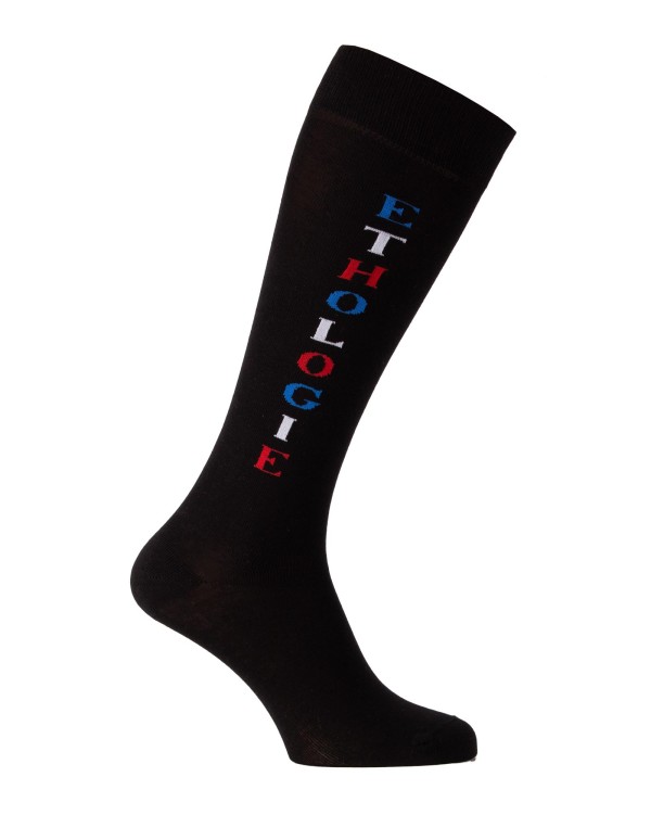 Chaussettes équitation Ethologie noir bleu blanc rouge
