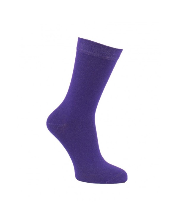 Chaussettes unies en bambou violet