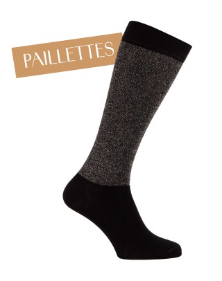 Calze da equitazione tinta unita con paillettes