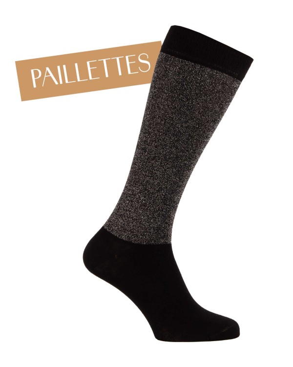 Calze da equitazione tinta unita con paillettes