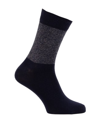 Chaussettes fantaisie à paillettes noir