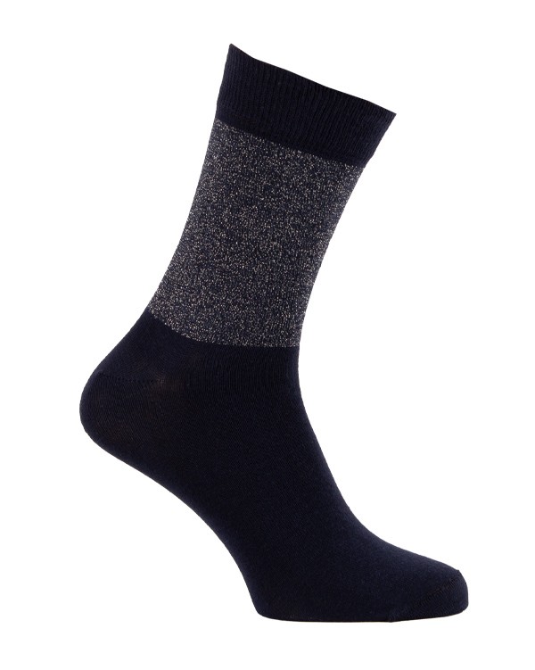 Chaussettes fantaisie à paillettes noir