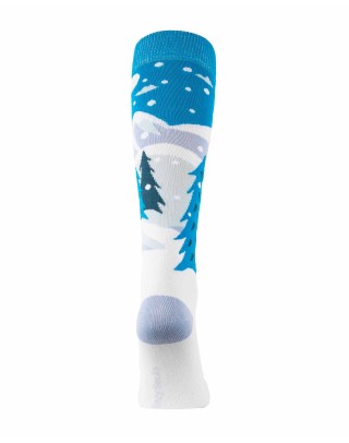 Chaussettes hautes montagnes enneigées arrière