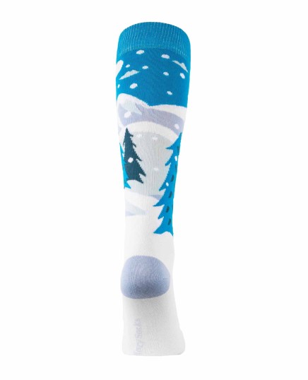 Snowy Mountains knee-high socks
