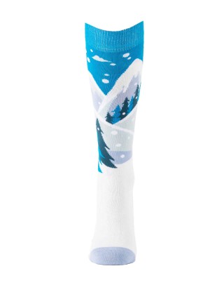 Chaussettes hautes montagnes enneigées face