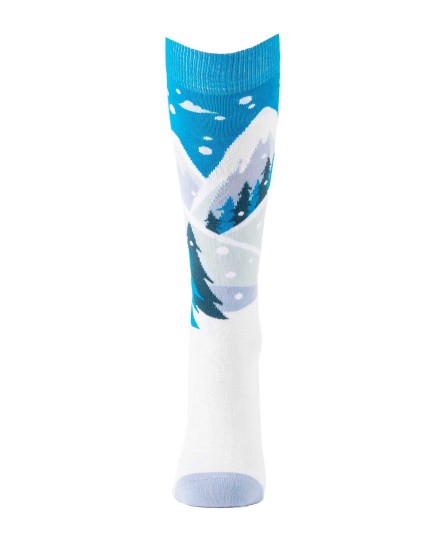 Chaussettes hautes montagnes enneigées face