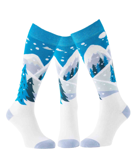 Chaussettes hautes montagnes enneigées trio