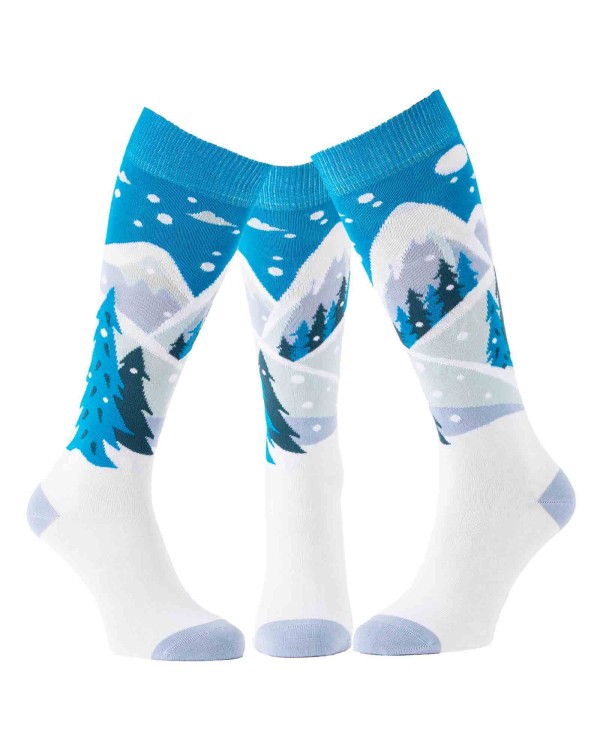 Chaussettes hautes montagnes enneigées trio