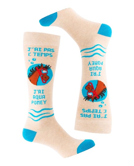 Aqua pony riding socks
