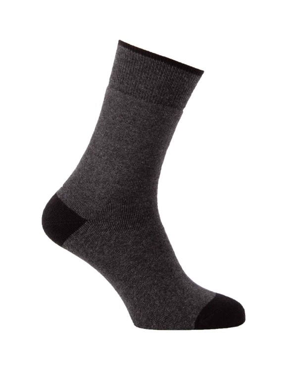 Chaussettes chaudes en coton molletonné gris anthracite
