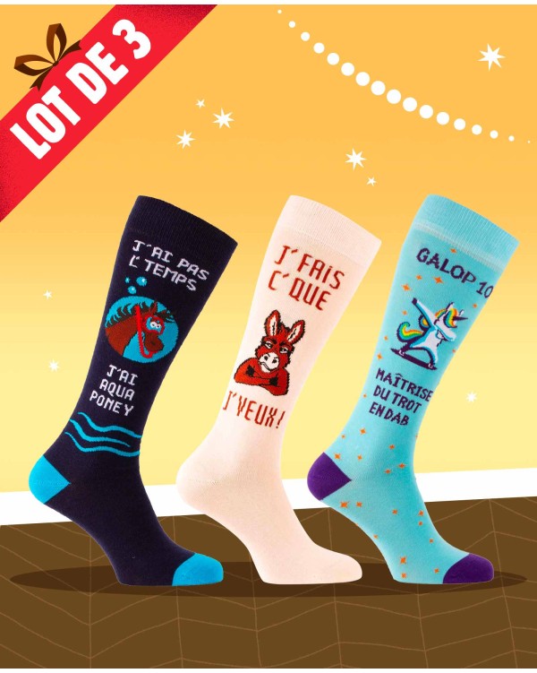 lot chaussettes hautes humour BD comiques drôles