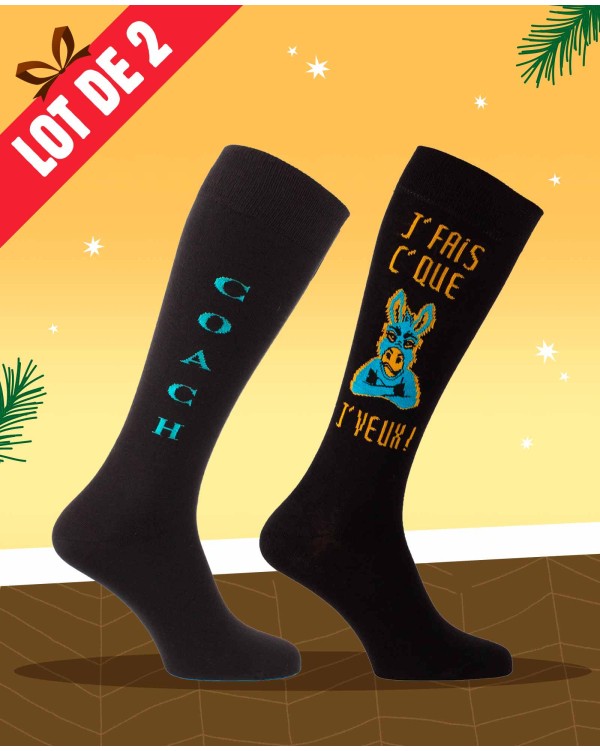 Christmas promotional pack of riding socks for coaches