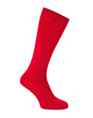 chaussettes hautes en coton uni rouge pour l'équitation ou autre