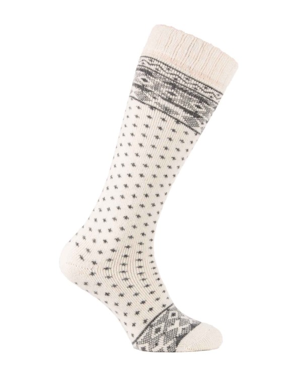 Thick wool knee-high socks - Nordic pattern