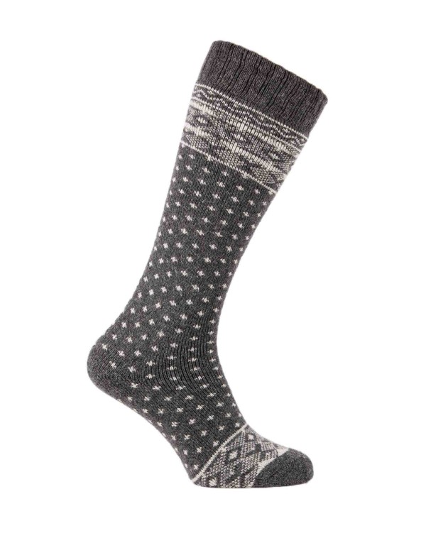 Thick wool knee-high socks - Nordic pattern