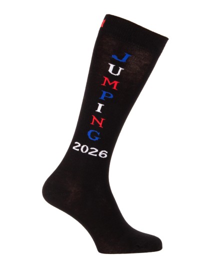 chaussettes hautes pour équitation Jumping 2026 noir tricolore