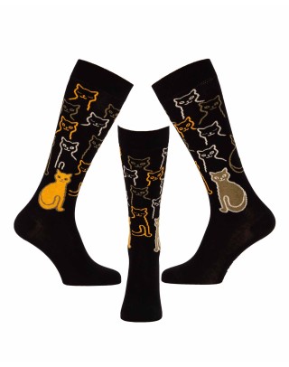 Riding socks with colourful cats