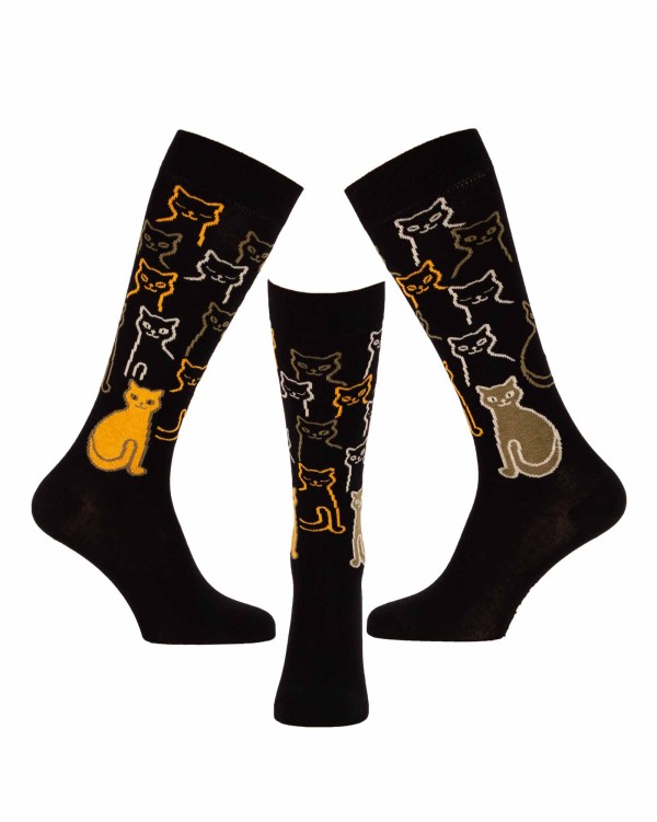 Riding socks with colourful cats